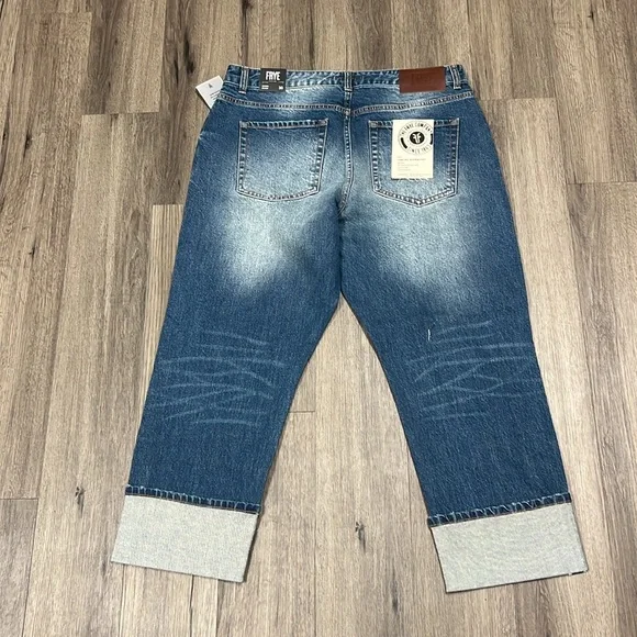 Free People x Frye Selvage Mid-Rise Relaxed Jeans 30